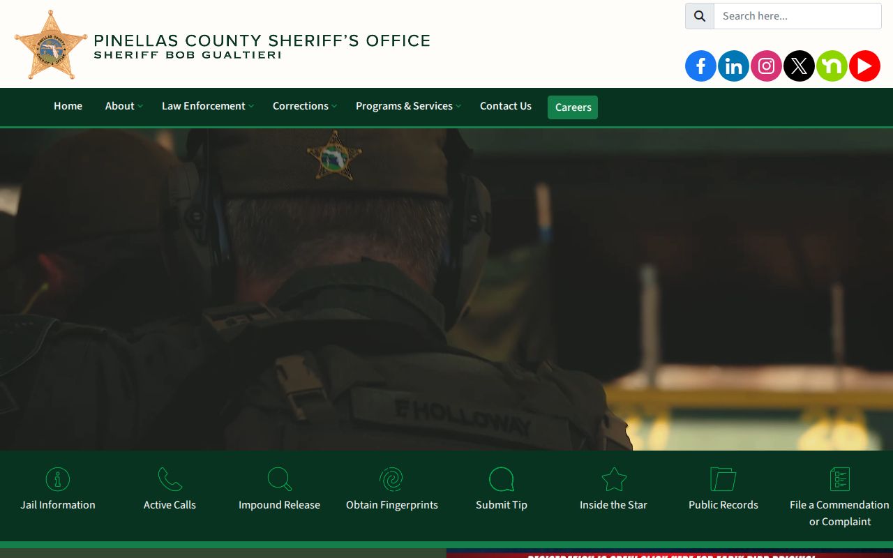 Pinellas County criminal history sheriff records services