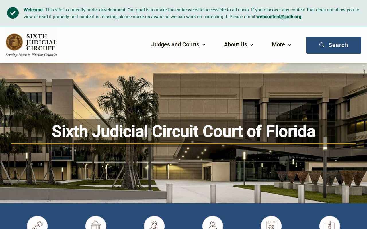 Pinellas County criminal court records Sixth Judicial Circuit